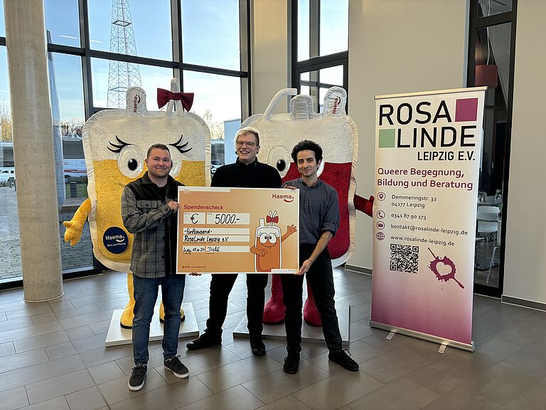 Haema unterstützt die RosaLinde Leipzig mit 5.000 € für Bildungsarbeit zu Toleranz, Akzeptanz und Antidiskriminierung. Engagement für Vielfalt & LGBTQ+.