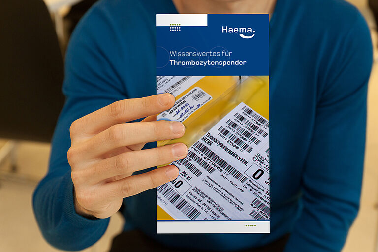 Flyer: Informationen zur Thrombozythenspende